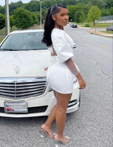 Vestido clásico de graduación, vestido blanco corto de fiesta con escote en V profundo Y2005